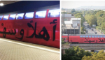 A European train with greetings of "Ahlan wa Sahlan" (Welcome) upon it in order to welcome the Syrian Refugees who have begun to rush to Europe seeking shelter.
